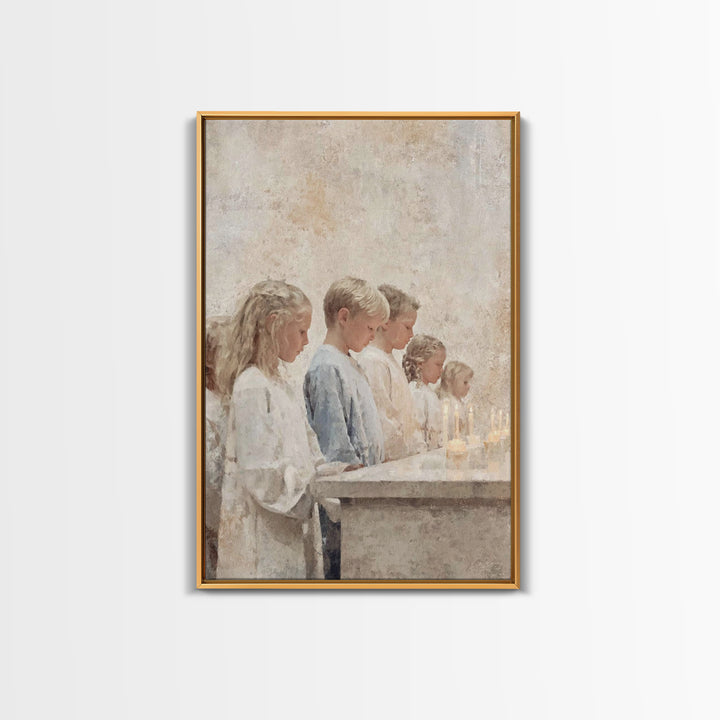 Children Of Light – Framed Canvas Print – Christian Wall Art – Christian Art Canvas – Christmas Art – Christian Decor – Christian Gift Idea
