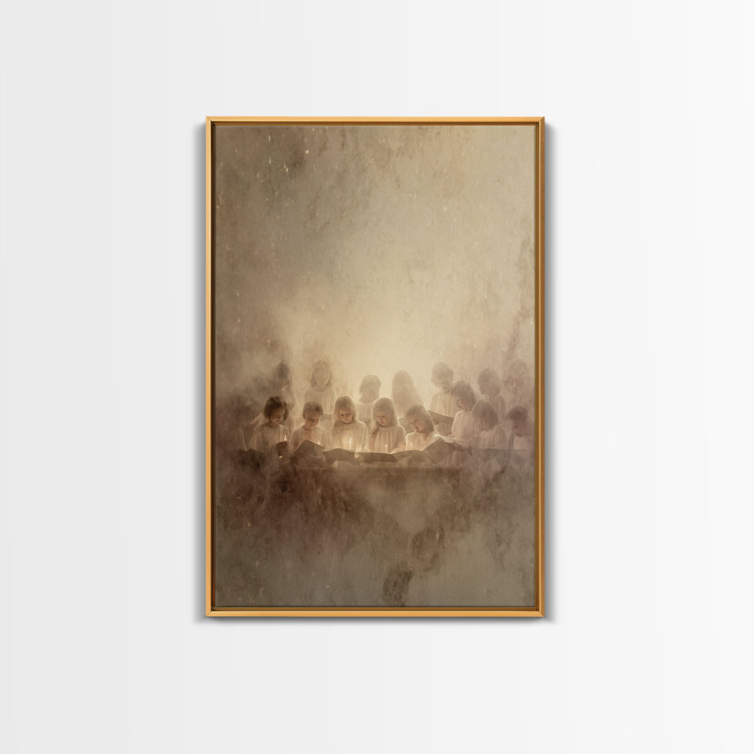 Heavenly Choir – Framed Canvas Print – Christian Art Canvas – Christian Wall Art – Christmas Art – Christian Decoration – Christian Gift