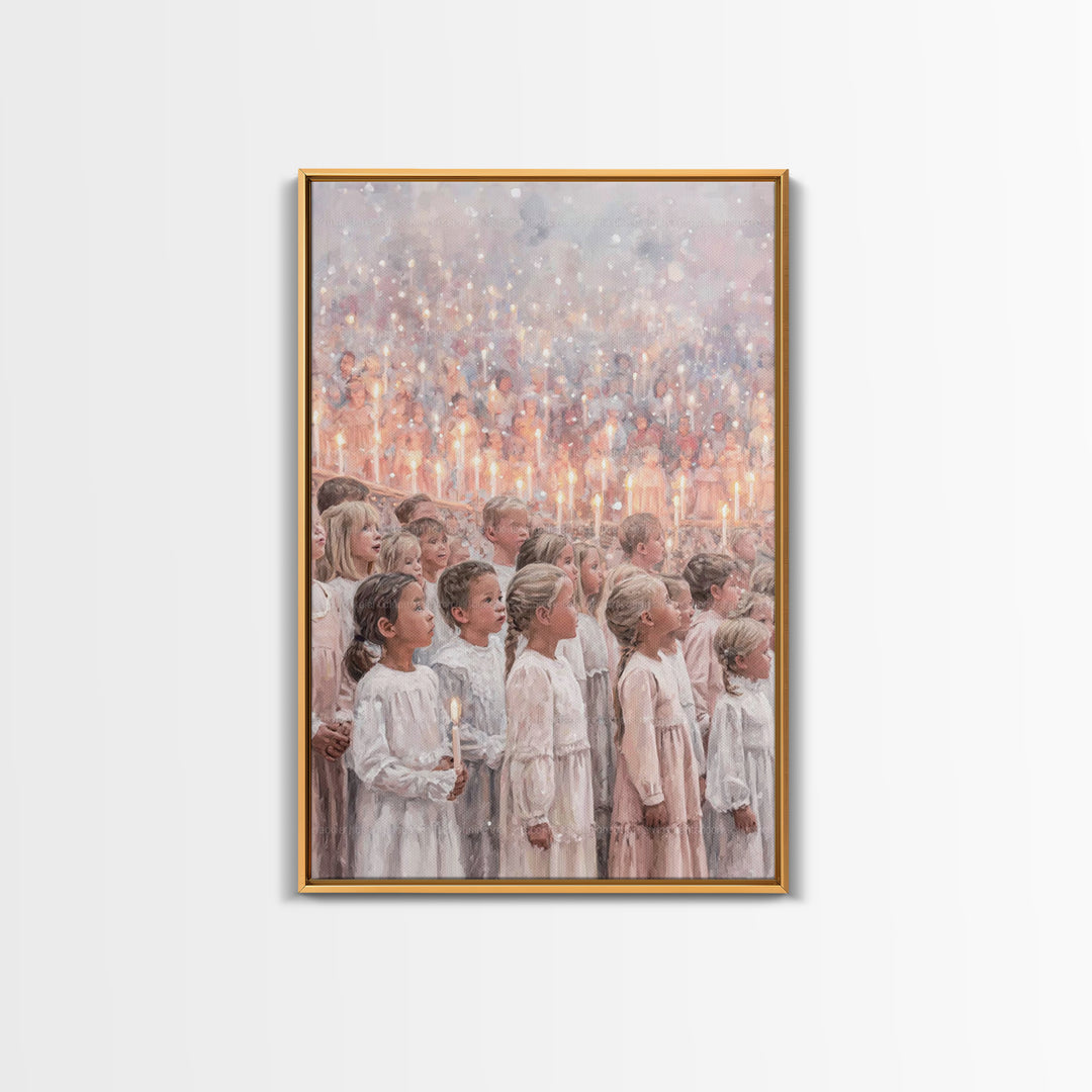 Candlelit Wonder – Framed Canvas Print – Christmas Wall Art – Christian Art Canvas – Christian Decor – Christmas Art – Christian Gift Ideas