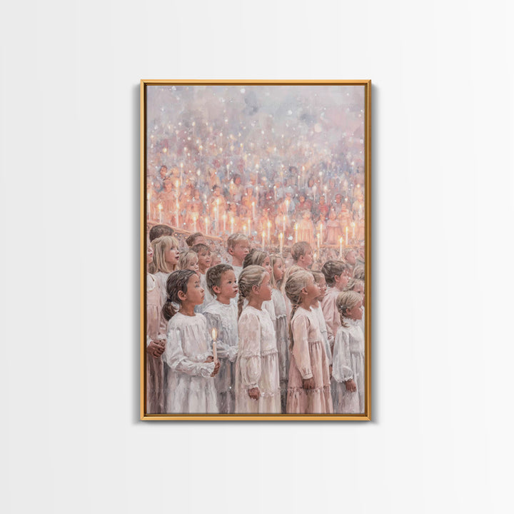 Candlelit Wonder – Framed Canvas Print – Christmas Wall Art – Christian Art Canvas – Christian Decor – Christmas Art – Christian Gift Ideas