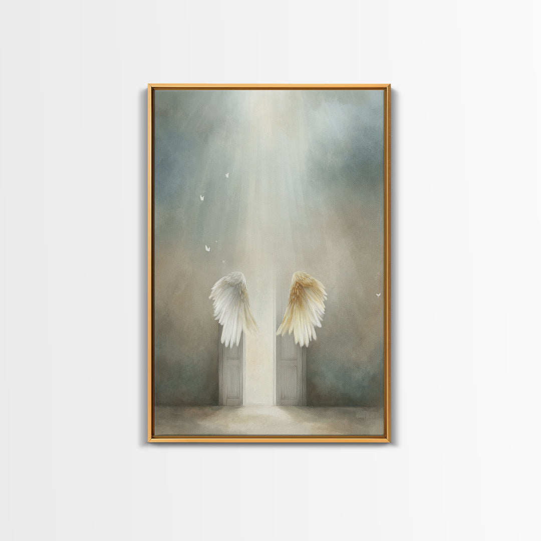 Gates Of Radiance – Framed Canvas Print – Christian Wall Art – Christian Art Canvas – Christian Decor – Christian Christmas Art – Christian