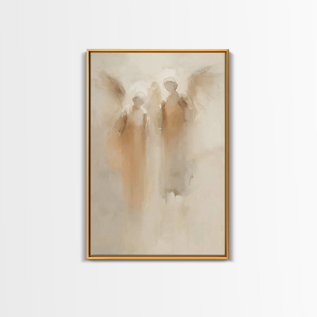 Silent Watchers – Framed Canvas Print – Christian Art Canvas – Christian Wall Art – Abstract Christian Art – Christian Decor – Christian Gi