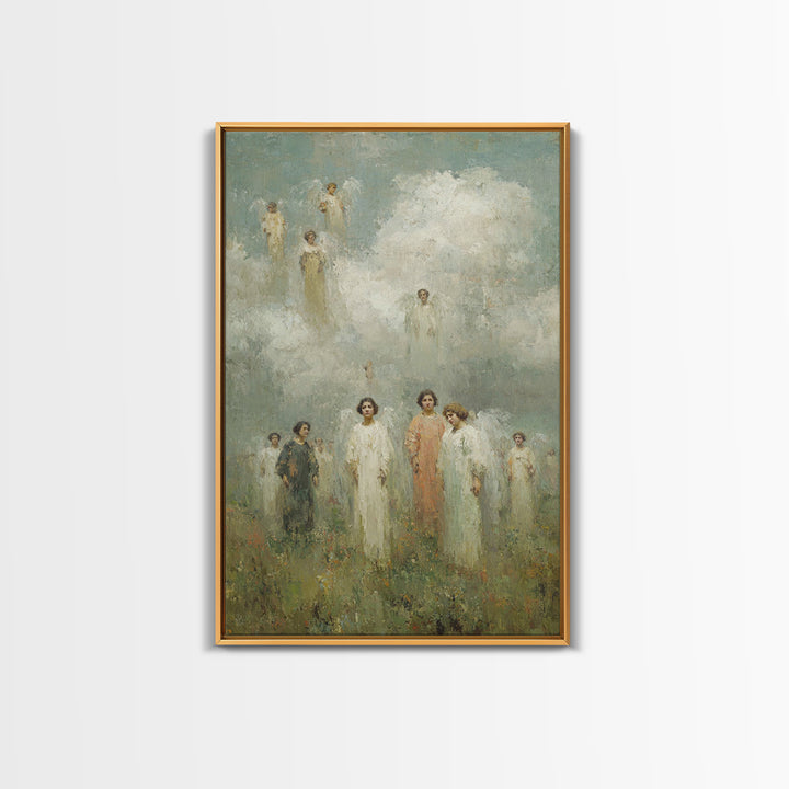 Hosts Of Light – Framed Canvas Print – Christian Wall Art – Christian Art Canvas – Christian Painting – Christian Art Print – Christian Gif