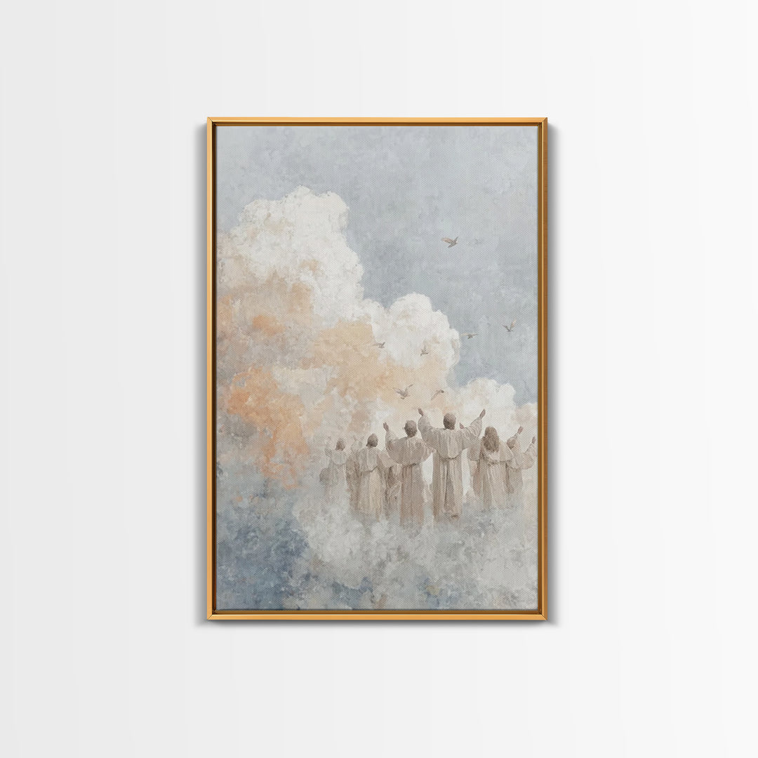 Praise Ascending – Framed Canvas Print – Christian Art Canvas – Christian Wall Art – Christian Art Print – Christian Decor – Christian Gift