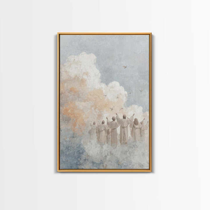 Praise Ascending – Framed Canvas Print – Christian Art Canvas – Christian Wall Art – Christian Art Print – Christian Decor – Christian Gift