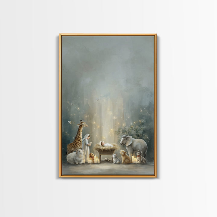 Starborn Peace – Framed Canvas Print – Christian Christmas Art – Christian Wall Art – Jesus Painting – Christmas Canvas Wall Art – Christia