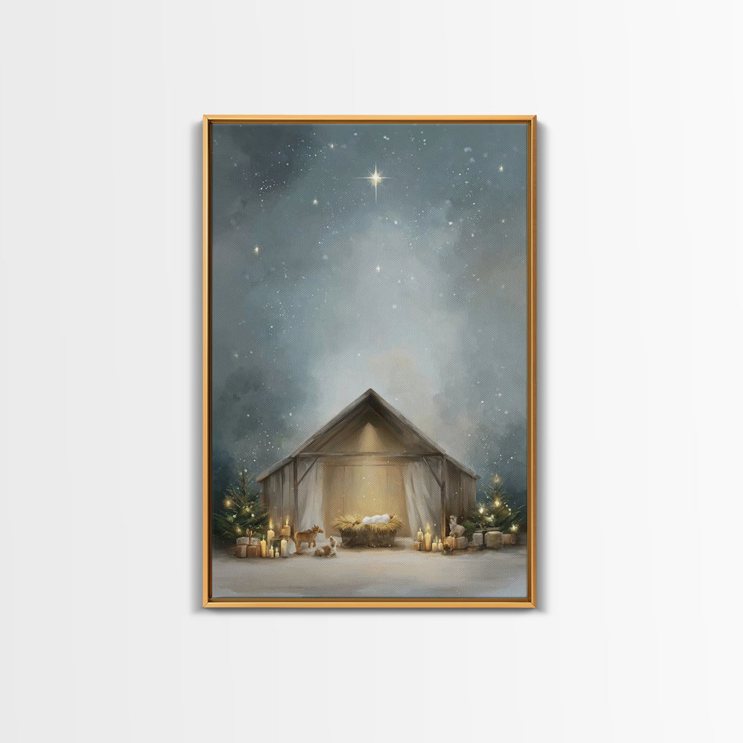 Star Of Promise | Framed Canvas Print | Christian Wall Art | Christmas Art Prints | Christian Art Canvas | Jesus Christmas Art | Christian
