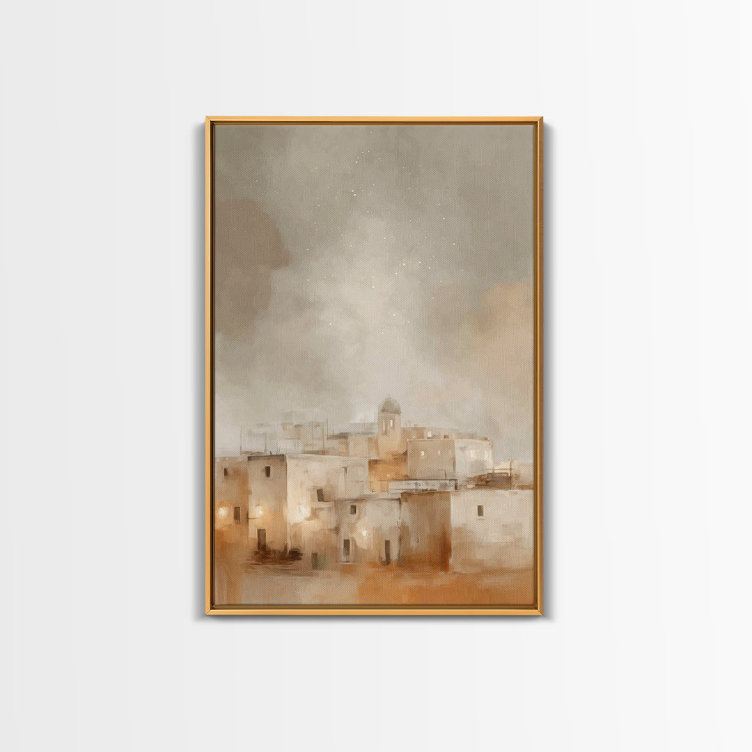Bethlehem Rising | Framed Canvas Print | Christian Christmas Art | Vintage Christian Art | Christmas Wall Art | Christian Art Canvas | Chri