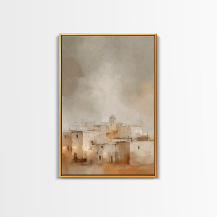 Bethlehem Rising | Framed Canvas Print | Christian Christmas Art | Vintage Christian Art | Christmas Wall Art | Christian Art Canvas | Chri