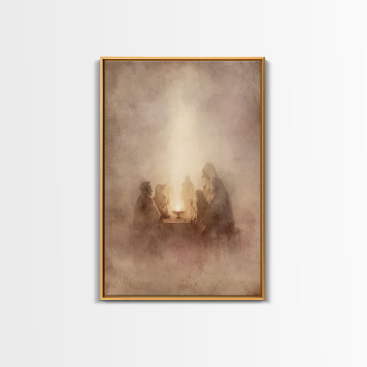 Sacred Circle – Framed Canvas Print – Christian Art – Christian Wall Art – Subtle Christian Art – Christian Canvas Art – Christian Painting
