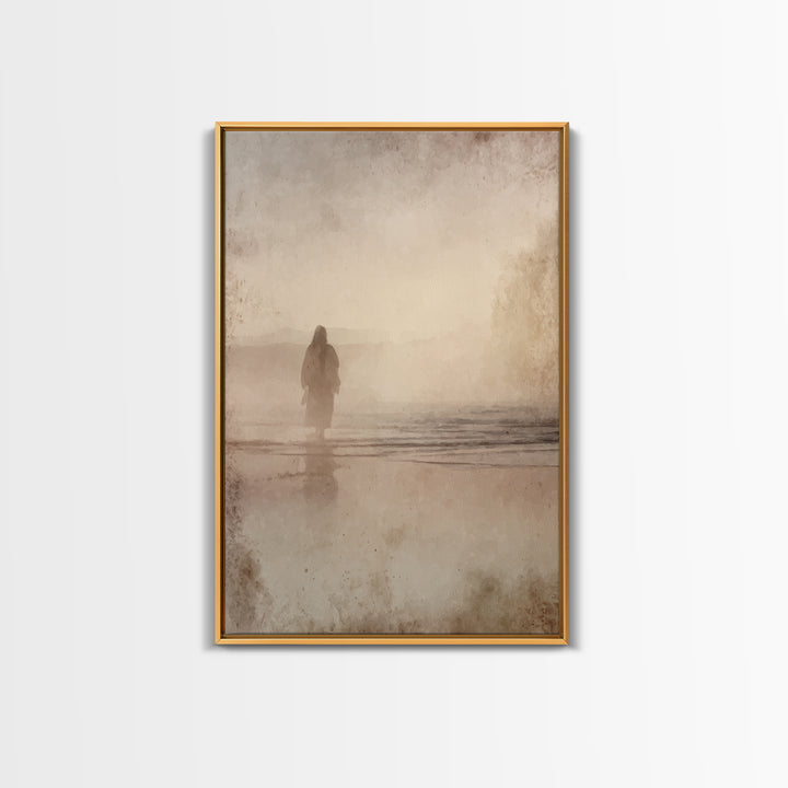 Sacred Mist – Framed Canvas Print – Christian Wall Art – Moody Christian Art – Christian Art Canvas – Jesus Painting – Vintage Christian Ar