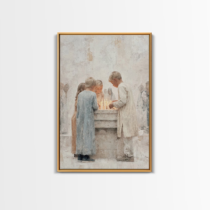 Children Of Light – Framed Canvas Print – Christian Wall Art – Christian Art Canvas – Christian Art – Christmas Art – Christian Gift Ideas