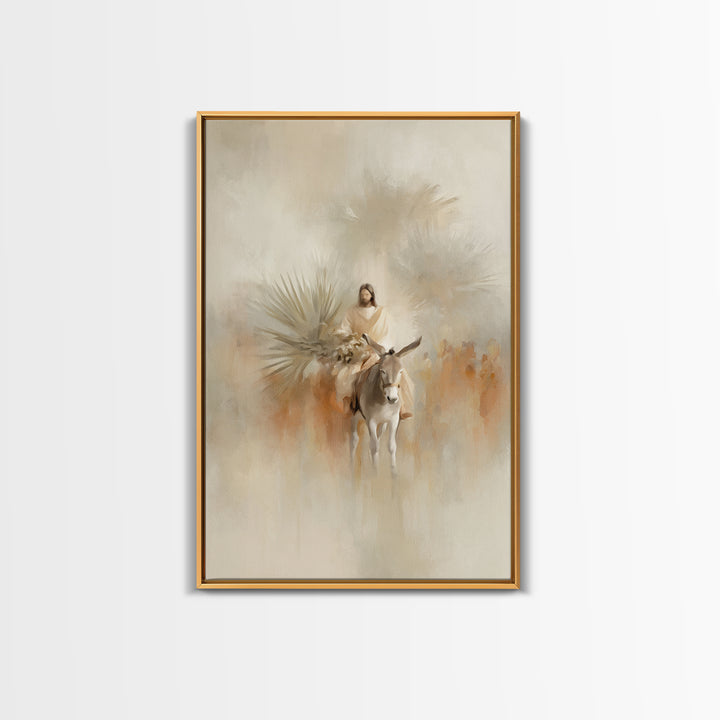 Palm Road Grace – Framed Canvas Print – Christian Wall Art – Jesus Painting – Christian Art Canvas – Christmas Art – Christian Decor