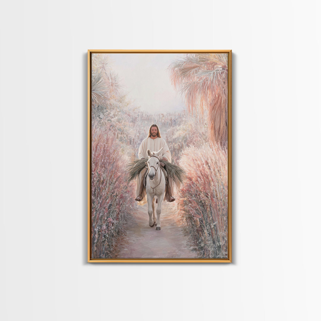 Hosanna Path Light – Framed Canvas Print – Christian Art Canvas – Jesus Wall Art – Modern Christian Art – Christmas Art – Christian Decorat