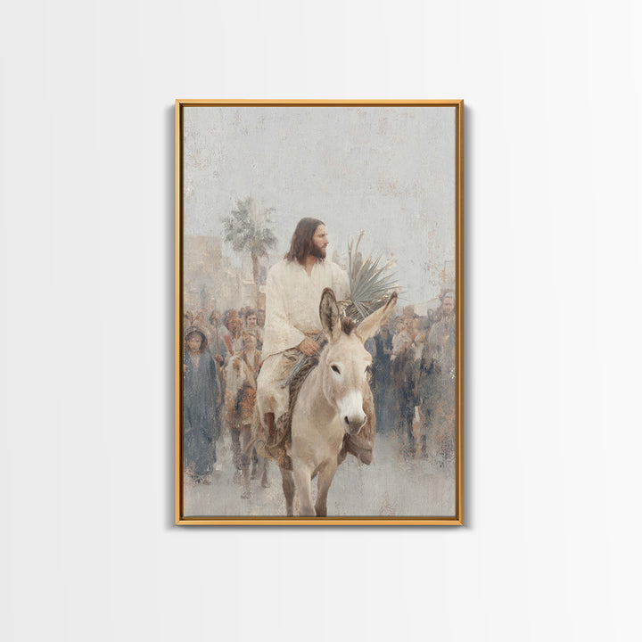 Desert Crowd Hope – Framed Canvas Print – Christian Wall Art – Jesus Painting Canvas – Christian Christmas Art – Christian Art Print – Chri