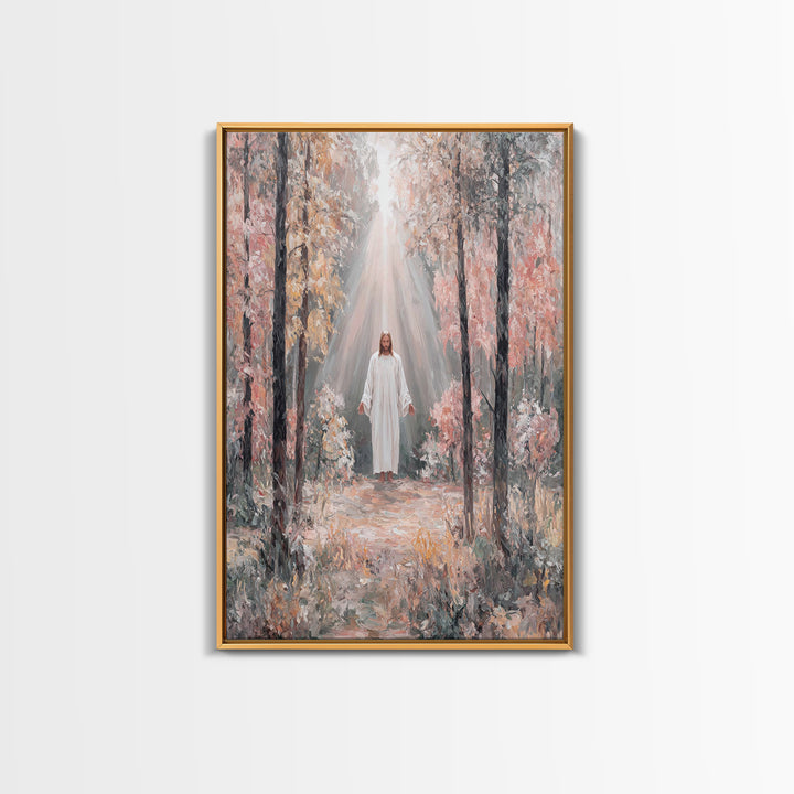 Heavenward Embrace | Framed Canvas Print | Jesus Painting | Christian Wall Art | Christian Art Canvas | Vintage Christian Art