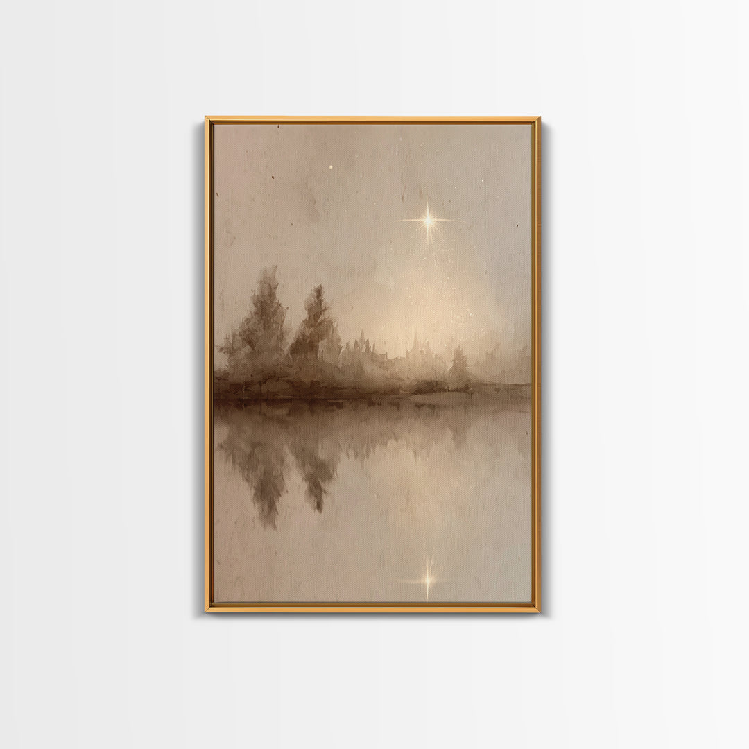 Morning Star Serenity, Framed Canvas Print, Christian Wall Art, Modern Christian Art, Christian Art Canvas, Christmas Wall Art, Christian C