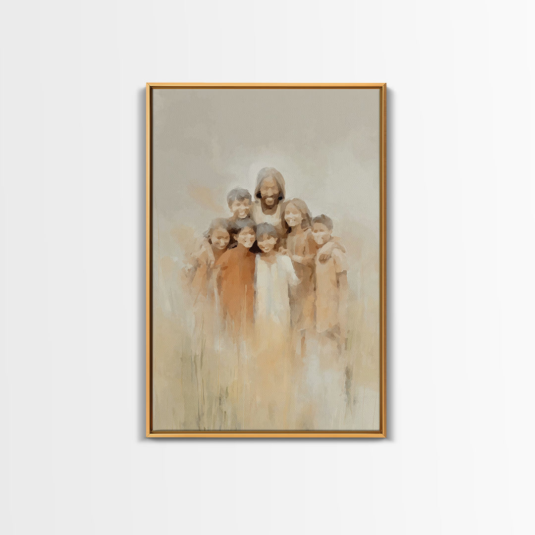 Circle of His Love | Framed Canvas Print | Christian Wall Art | Jesus Painting | Christian Art Canvas | Subtle Christian Art