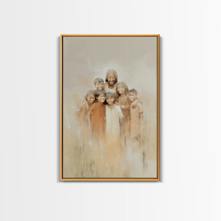 Circle of His Love | Framed Canvas Print | Christian Wall Art | Jesus Painting | Christian Art Canvas | Subtle Christian Art
