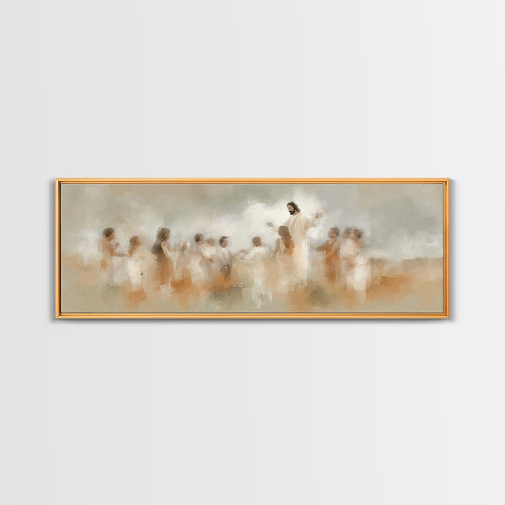 Blossoms Of Grace – Framed Canvas Print – Christian Wall Art – Jesus Painting – Christian Art Canvas – Panoramic Wall Art – Christian Decor