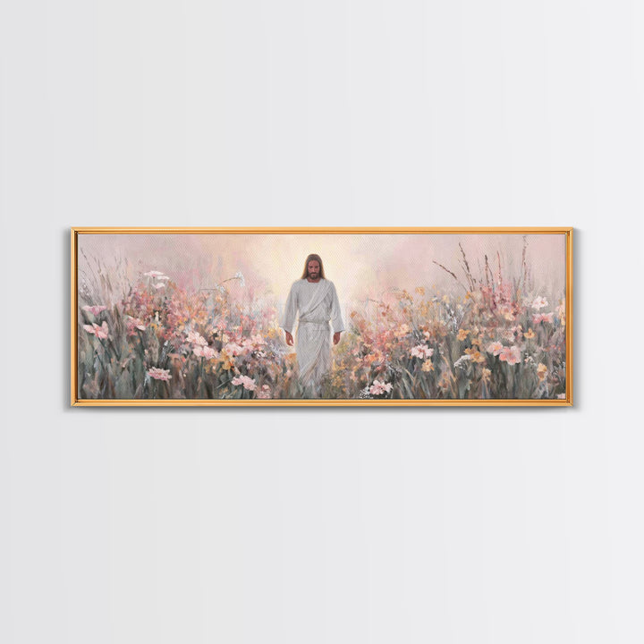 Path Of Renewal – Framed Canvas Print – Panoramic Painting – Christian Wall Art – Jesus Painting – Christian Art Canvas – Modern Christian