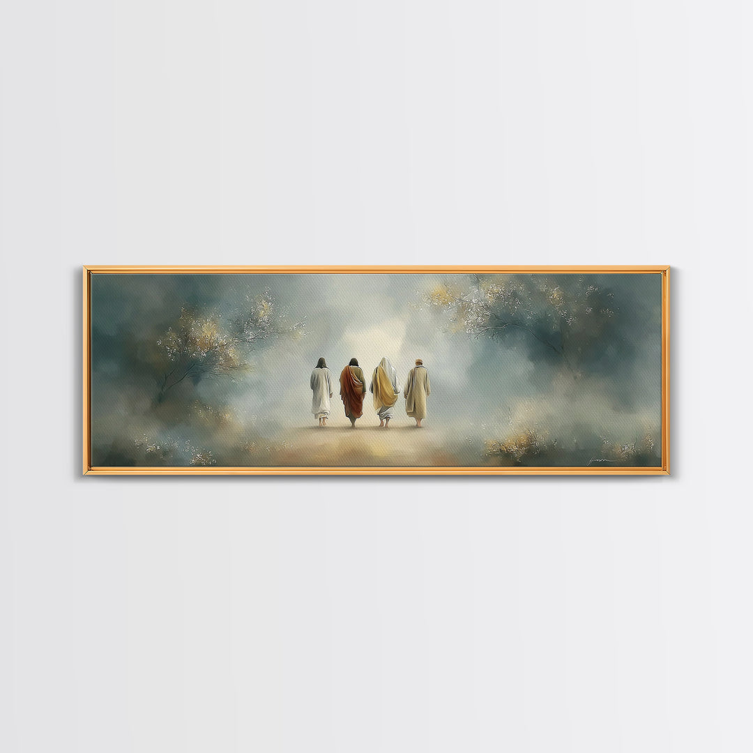 Walk In Reverence | Framed Canvas Print | Panoramic Wall Art | Christian Art Canvas | Christian Wall Art | Jesus Painting | Christian Decor