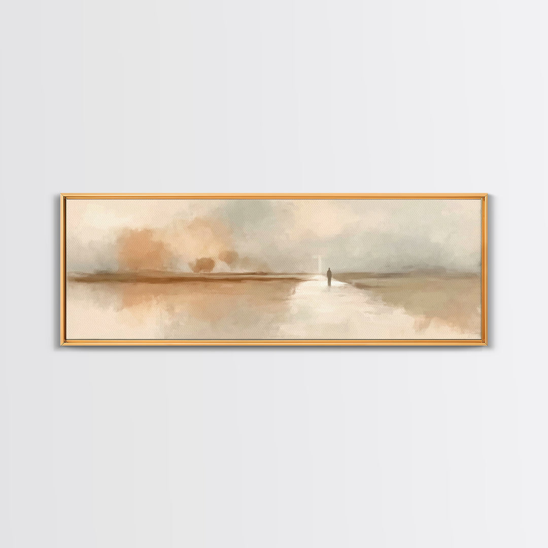 Desert Dawn Grace – Framed Canvas Print – Christian Art Canvas – Panoramic Painting – Christian Wall Art – Subtle Christian Art – Jesus Pai
