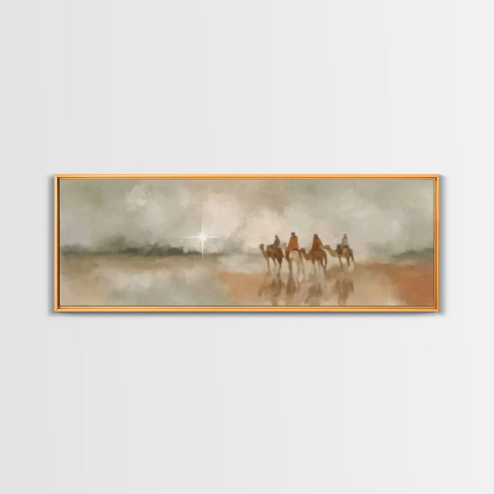 Starpath Journey | Framed Canvas Print | Panoramic Art | Christian Wall Art | Christmas Canvas Wall Art | Christian Art Canvas | Christian