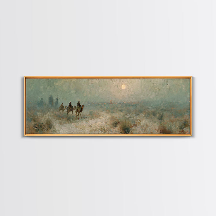 Bethlehem Road Rise – Framed Canvas Print – Panoramic Wall Art – Christian Art Canvas – Christmas Art – Christian Wall Art – Christian Chri