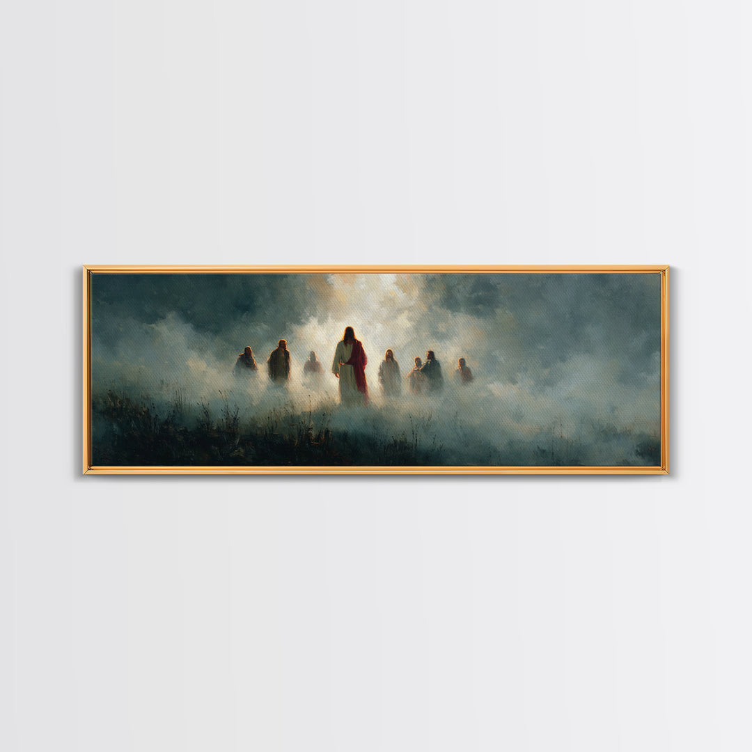 Call Of Disciples – Framed Canvas Print – Extra Wide Art – Christian Painting – Modern Christian Art – Jesus Wall Art – Christian Art Print