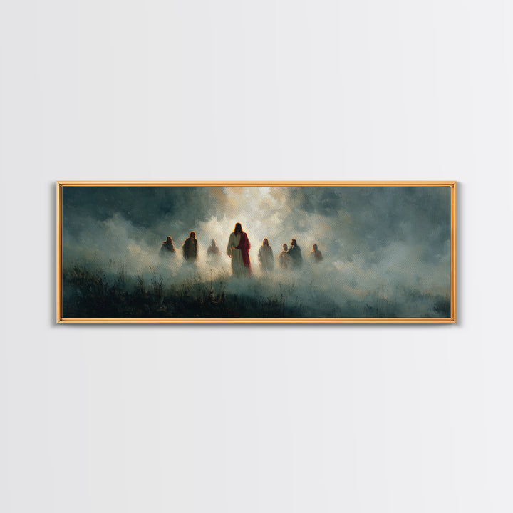 Call Of Disciples – Framed Canvas Print – Extra Wide Art – Christian Painting – Modern Christian Art – Jesus Wall Art – Christian Art Print