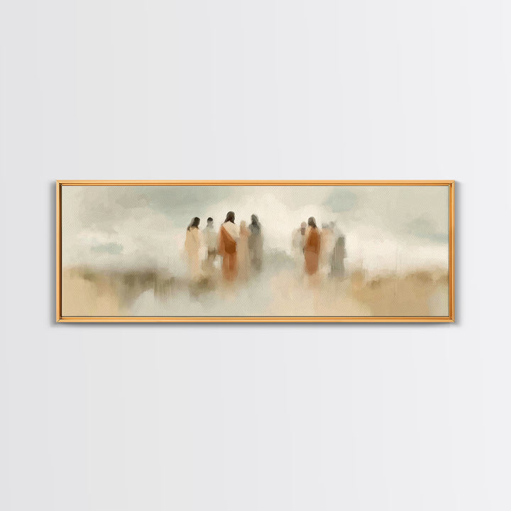 Path Of Discipleship | Framed Canvas Print | Jesus Painting | Christian Wall Art | Christian Art Canvas | Panoramic Painting | Christian Ch
