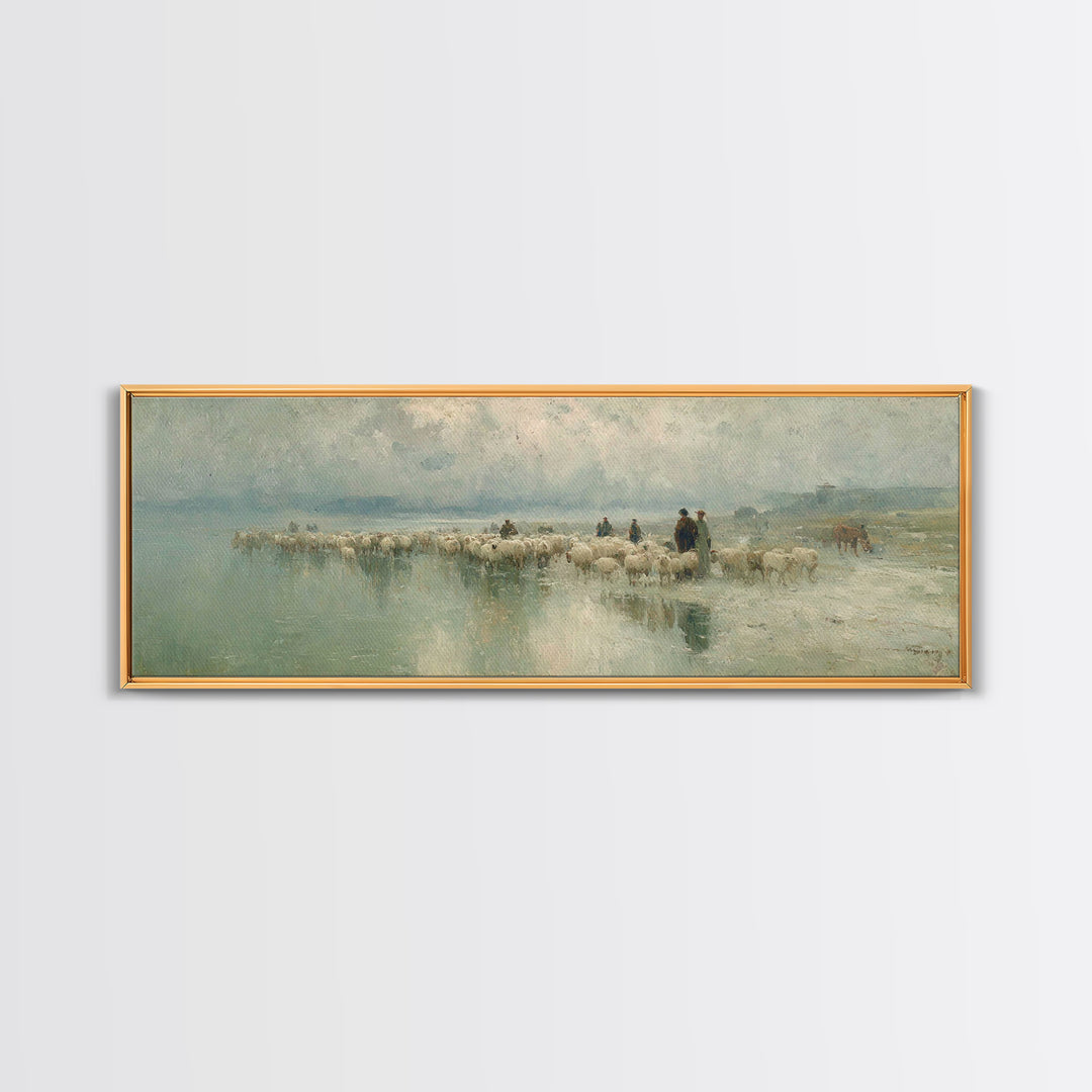Desert Caravan Grace – Framed Canvas Print – Christian Wall Art – Panoramic Print – Christian Art Canvas – Christian Christmas Art – Jesus