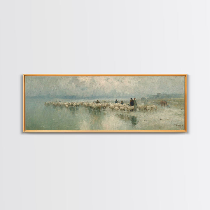 Desert Caravan Grace – Framed Canvas Print – Christian Wall Art – Panoramic Print – Christian Art Canvas – Christian Christmas Art – Jesus