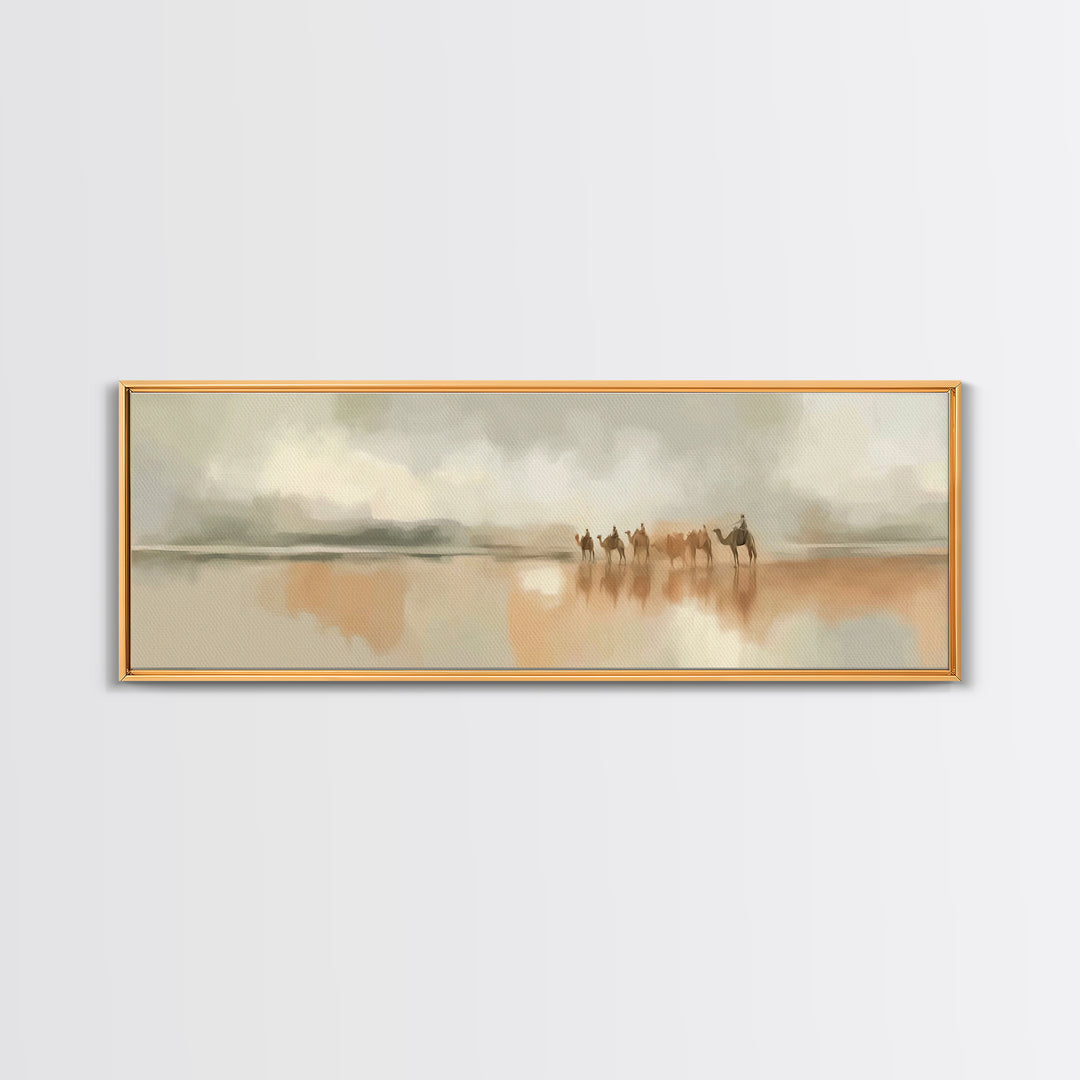 Three Seekers Plain, Framed Canvas Print, Christian Wall Art, Panoramic Art, Christian Art Canvas, Christian Painting, Christian Christmas