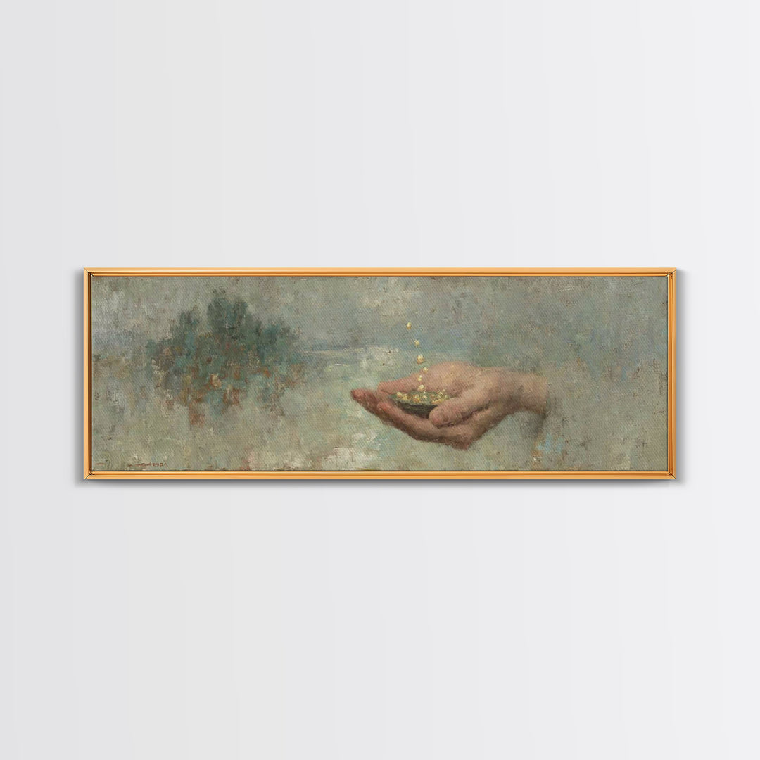 Heaven’s Provision, Framed Canvas Print, Panoramic Print, Christian Art Canvas, Jesus Painting, Christian Art Work, Christian Christmas Dec
