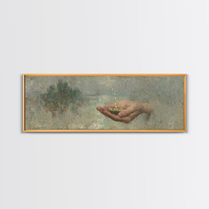 Heaven’s Provision, Framed Canvas Print, Panoramic Print, Christian Art Canvas, Jesus Painting, Christian Art Work, Christian Christmas Dec