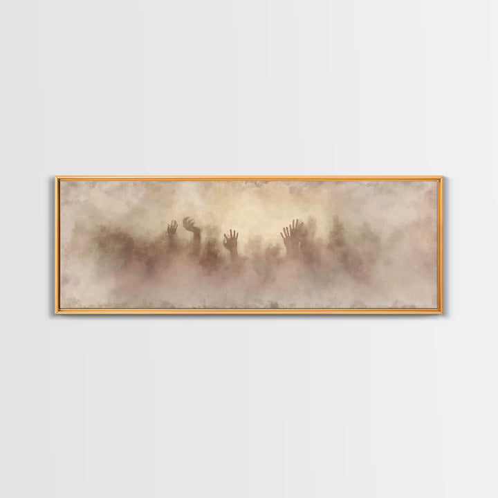 Rising In Faith | Framed Canvas Print | Christian Wall Art | Panoramic Painting | Christian Art Work | Jesus Painting | Christian Decor