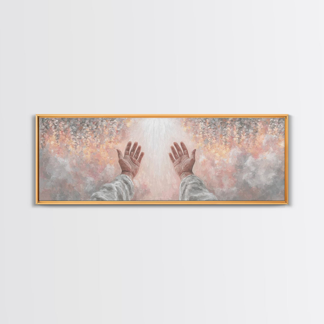 Awakening Light | Framed Canvas Print | Christian Wall Art | Panoramic Art | Christian Art Canvas | Modern Christian Art | Christian Decor