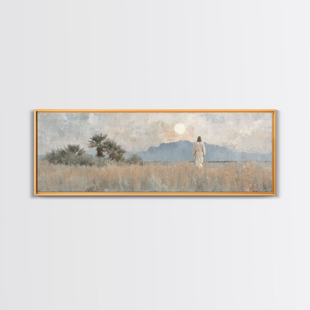 Path Of Peace | Framed Canvas Print | Panoramic Art | Christian Wall Art | Christian Art Canvas | Christian Art | Subtle Christian Art