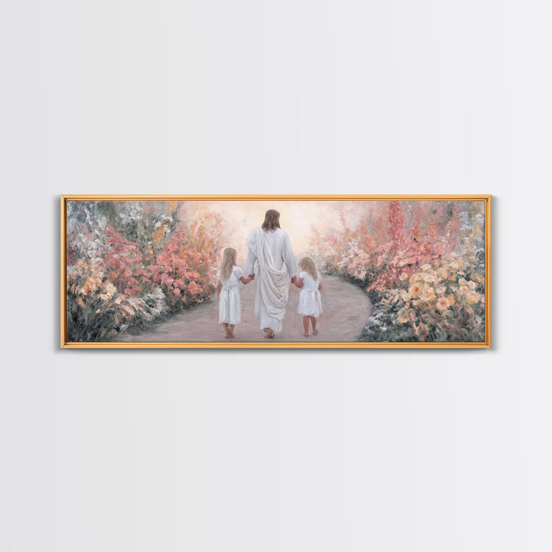 Pathway Of Hope, Framed Canvas Print, Panoramic Painting, Christian Art Canvas, Jesus Painting, Christian Art