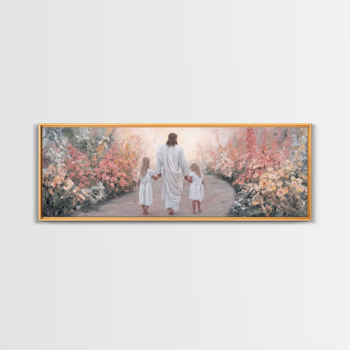 Pathway Of Hope, Framed Canvas Print, Panoramic Painting, Christian Art Canvas, Jesus Painting, Christian Art