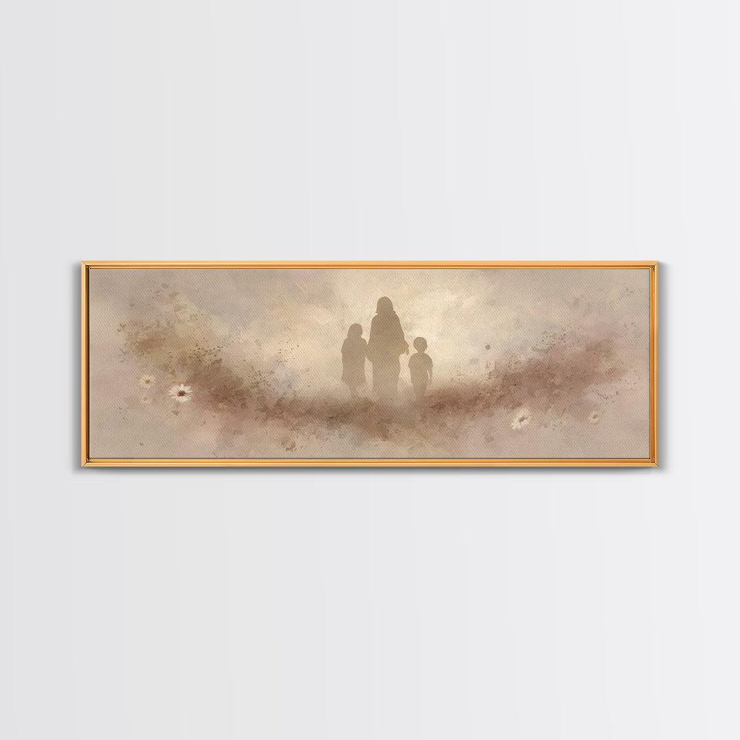 Light Of Mercy – Framed Canvas Print – Christian Wall Art – Jesus Painting – Christian Art Canvas – Panoramic Art – Christian Decor – Chris