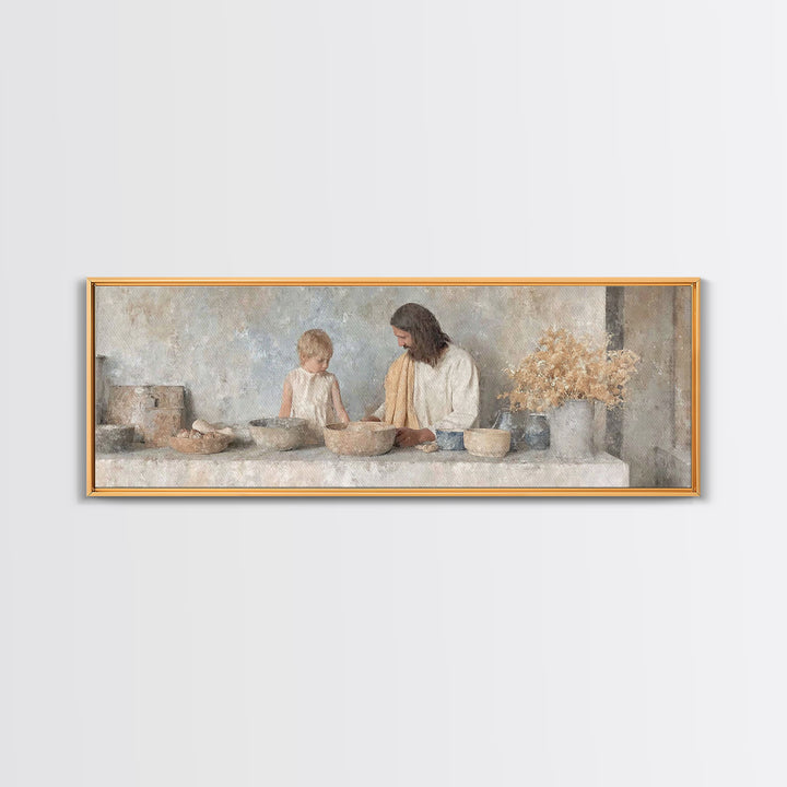 Morning Of Peace – Framed Canvas Print – Christian Art Canvas – Panoramic Art – Christian Wall Art – Jesus Painting – Christian Decor – Chr