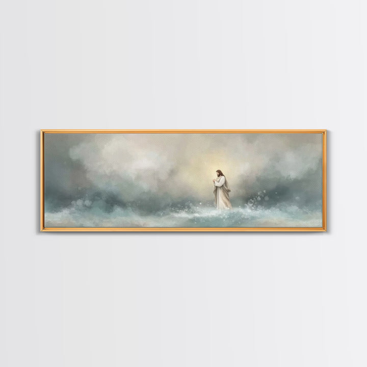 Heaven’s Horizon | Framed Canvas Print | Panoramic Art | Christian Art Canvas | Christian Wall Art | Jesus Painting | Christian Christmas A