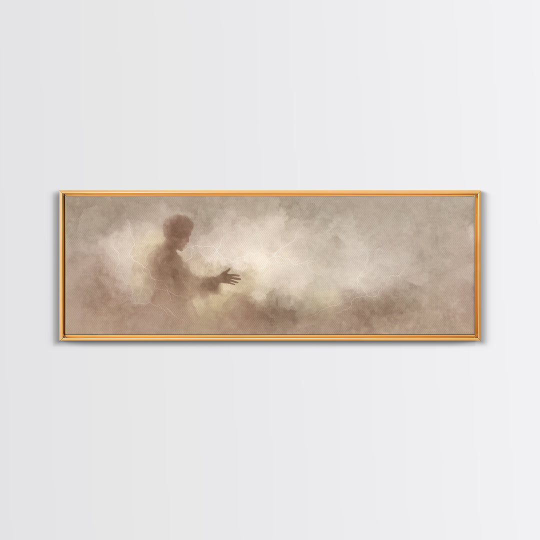 Glory In Motion | Framed Canvas Print | Panoramic Art | Christian Wall Art | Jesus Painting | Christian Christmas Art | Christian Decor