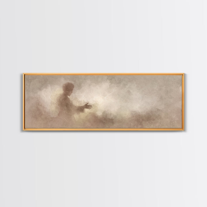 Glory In Motion | Framed Canvas Print | Panoramic Art | Christian Wall Art | Jesus Painting | Christian Christmas Art | Christian Decor