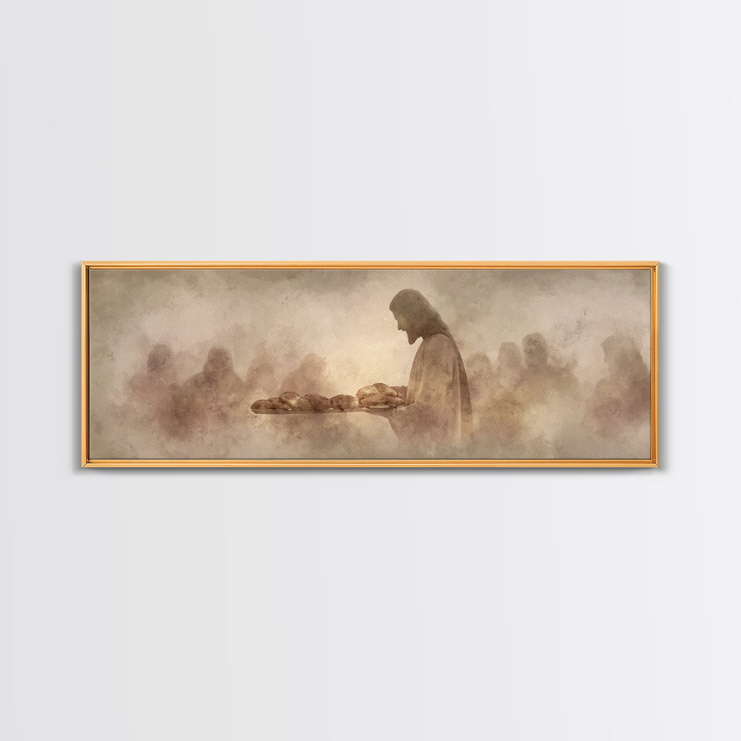 Sacred Offering | Framed Canvas Print | Christian Art Canvas | Panoramic Art | Jesus Painting | Christian Wall Art | Christian Gift