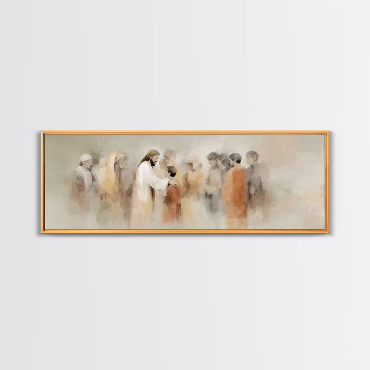 Compassionate Guide | Framed Canvas Print | Christian Wall Art | Christian Art Canvas | Panoramic Print | Jesus Painting | Christian Decor