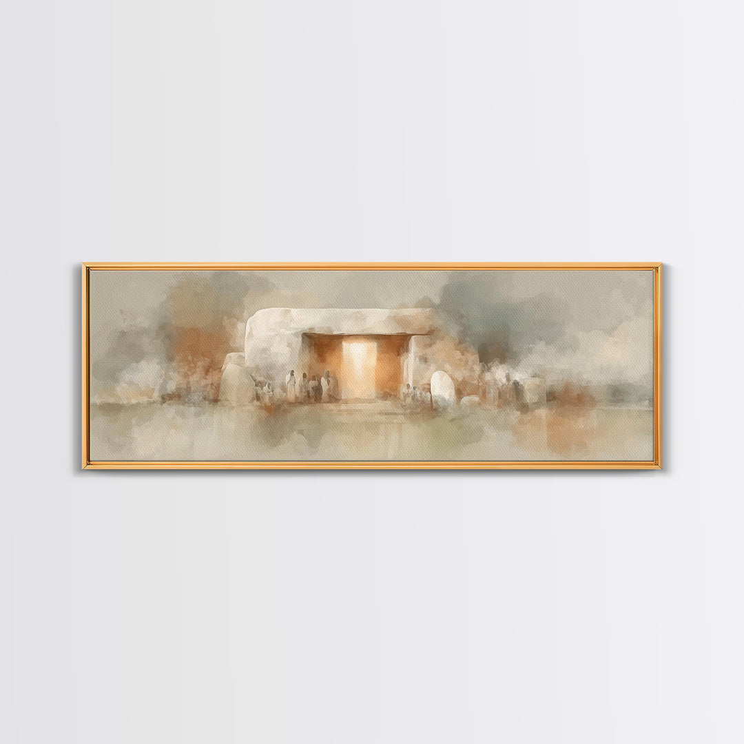 Light Of Renewal | Framed Canvas Print | Panoramic Print | Christian Wall Art | Christian Art Canvas | Christmas Art | Jesus Painting